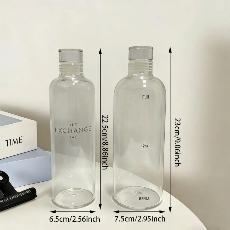 Повністю скляна пляшка Daily Hydration Tracker