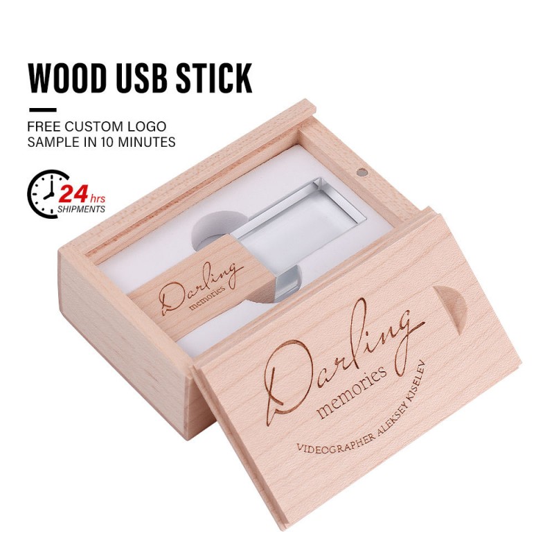 Флеш-накопичувач USB Crystal Wood на замовлення